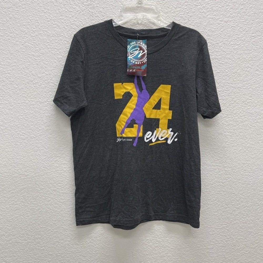 Kobe Bryant 24Ever GV Art Tribute T-Shirt Los Angeles Lakers Mamba Size XL